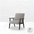 Alton  Armchair  Gray/Black  Linen  Upholstered  Square  Arms