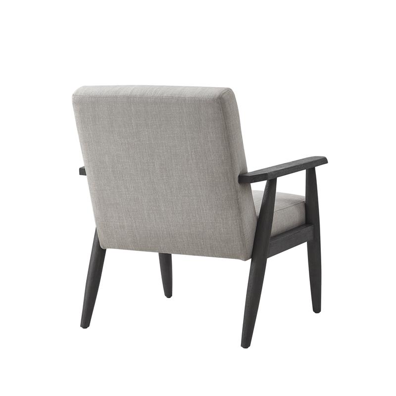 Alton  Armchair  Gray/Black  Linen  Upholstered  Square  Arms