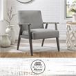 Alton  Armchair  Gray/Gray Linen  Upholstered  Square  Arms