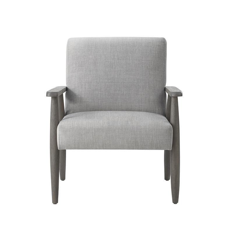 Alton  Armchair  Gray/Gray Linen  Upholstered  Square  Arms
