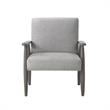 Alton  Armchair  Gray/Gray Linen  Upholstered  Square  Arms