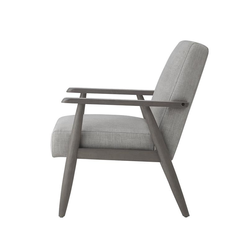 Alton  Armchair  Gray/Gray Linen  Upholstered  Square  Arms