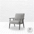 Alton  Armchair  Gray/Gray Linen  Upholstered  Square  Arms