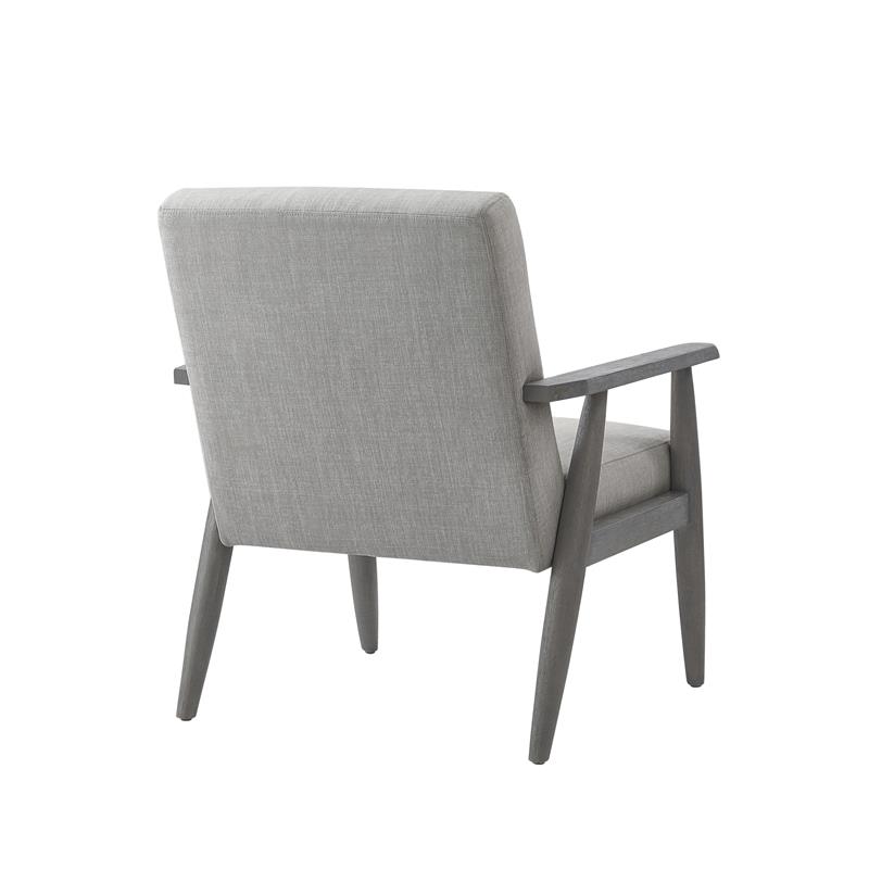 Alton  Armchair  Gray/Gray Linen  Upholstered  Square  Arms