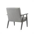 Alton  Armchair  Gray/Gray Linen  Upholstered  Square  Arms