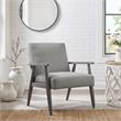 Alton  Armchair  Gray/Gray Linen  Upholstered  Square  Arms