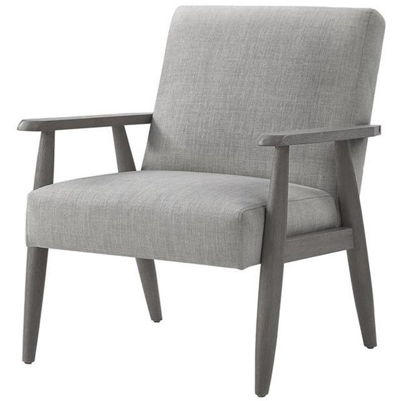 Alton  Armchair  Gray/Gray Linen  Upholstered  Square  Arms