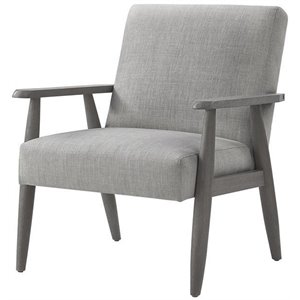 Alton  Armchair  Gray/Gray Linen  Upholstered  Square  Arms