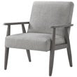Alton  Armchair  Gray/Gray Linen  Upholstered  Square  Arms