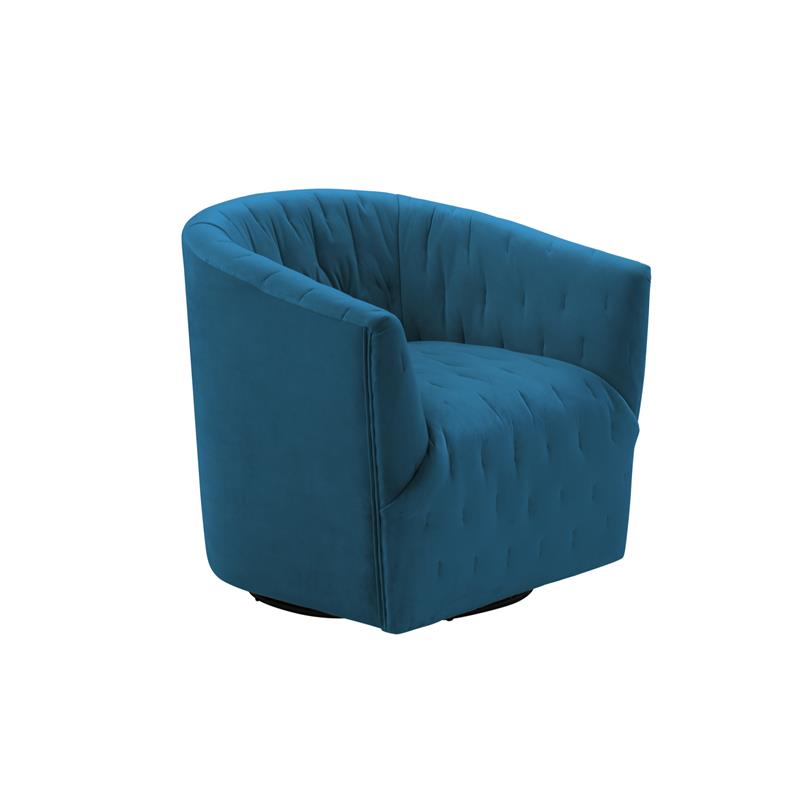 Grecia Accent Chair Teal Velvet  Upholstered Tufted