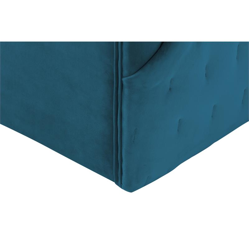 Grecia Accent Chair Teal Velvet  Upholstered Tufted