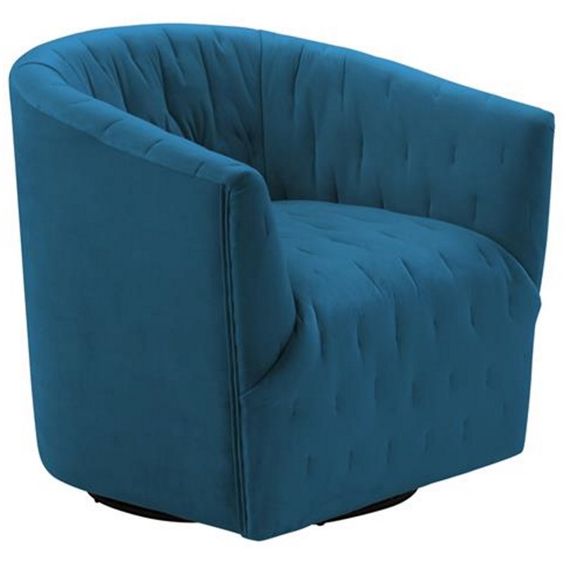 Grecia Accent Chair Teal Velvet  Upholstered Tufted