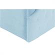 Grecia  Accent  Chair  Light  Blue  Velvet  Upholstered  Tufted