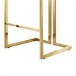 Kamiya  Bar  Stool  Cream White/Gold Velvet  Geometric  Frame  Upholstered