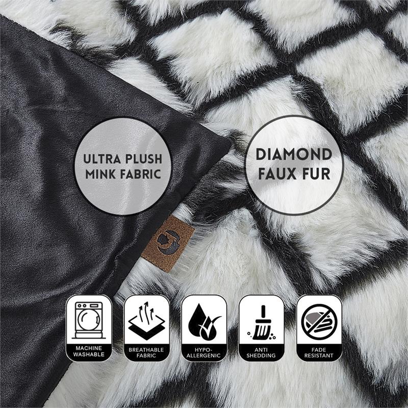 Rosemarie Throw Black Acrylic 50