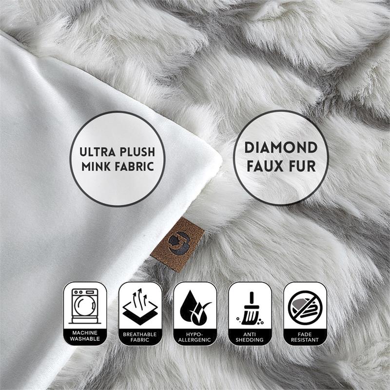 Rosemarie Throw Gray Acrylic 50