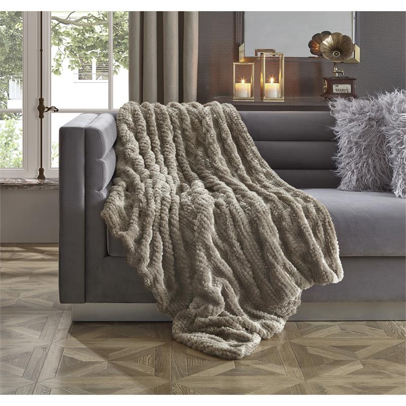 Zaynab Throw Brown Acrylic 50