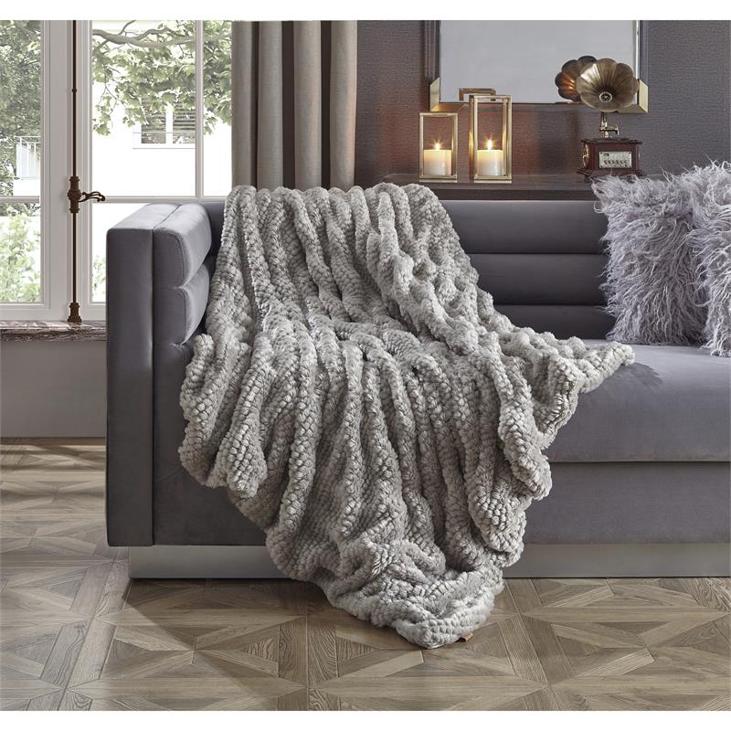 Zaynab Throw Gray Acrylic 50