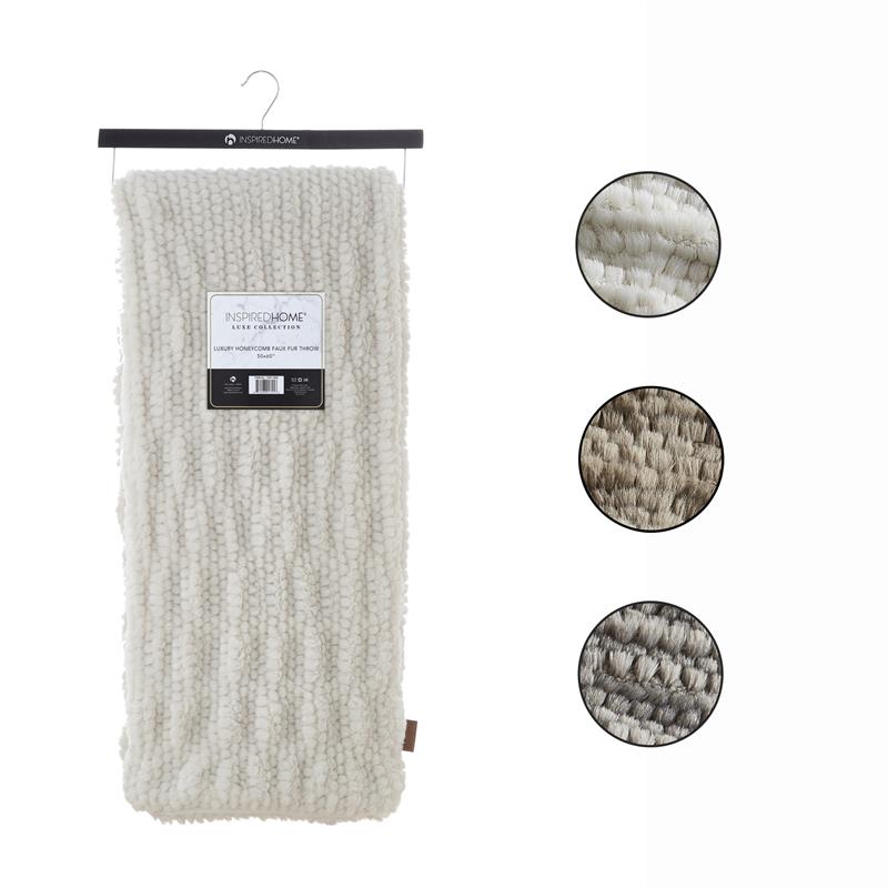 Zaynab Throw Ivory Acrylic 50