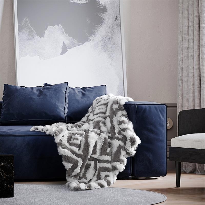 Alek Throw Grey Acrylic 50