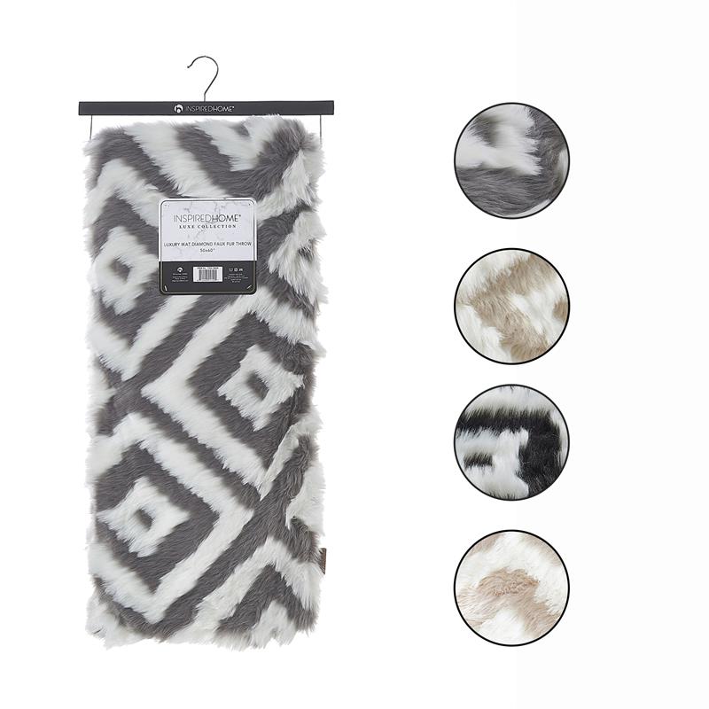 Alek Throw Grey Acrylic 50