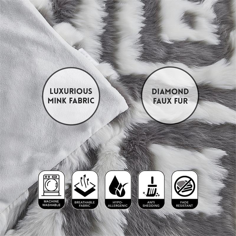 Alek Throw Grey Acrylic 50