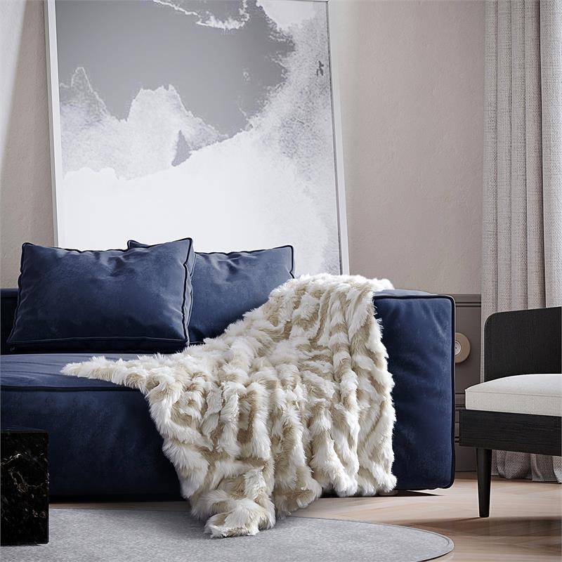Alek Throw Ivory Acrylic 50