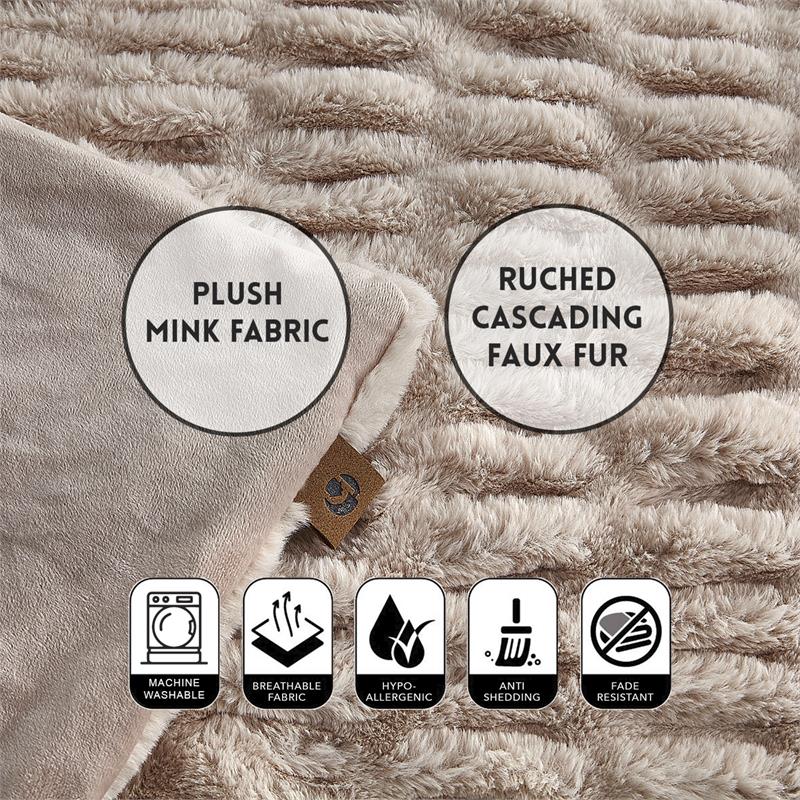 Atreyu Throw Blush Polyester 50