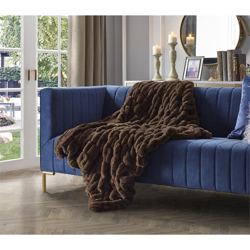Atreyu Throw Brown Polyester 50