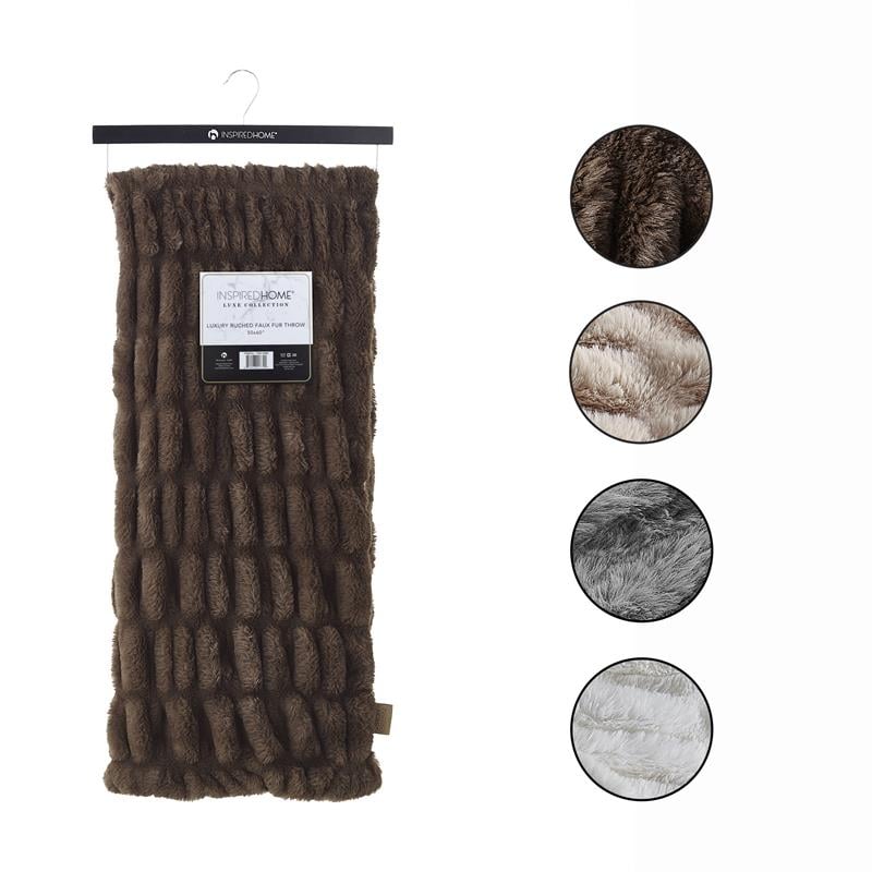 Atreyu Throw Brown Polyester 50