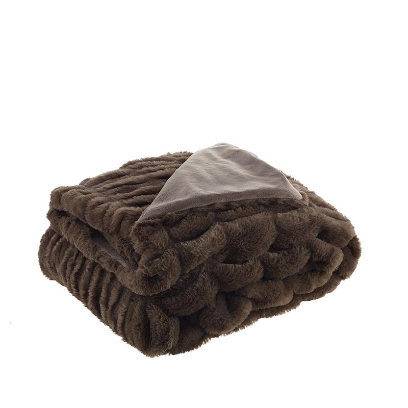 Atreyu Throw Brown Polyester 50