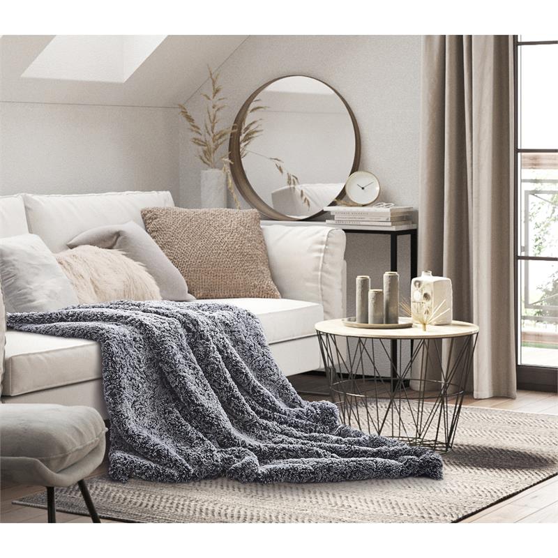 Avraham  Throw  Black  Polyester  50