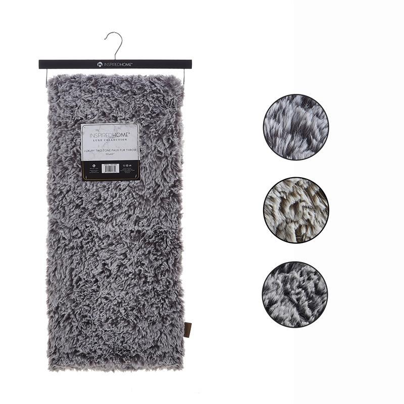 Avraham  Throw  Gray  Polyester  50
