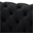 Arlette Club Chair Black Velvet Button Tufted Gold Nailhead Trim Sinuous Springs