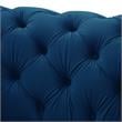 Arlette Club Chair Navy Velvet  Button Tufted Gold Nailhead Trim Sinuous Springs