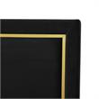 Creed Bed Black Velvet King Upholstered Powder Coated Gold Frame and Base