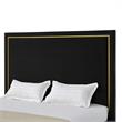 Creed Bed Black Velvet Queen Upholstered Powder Coated Gold Frame and Base