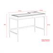 Floyd Eucalyptus Wood Desk Black/White 43.3L x 21.6W x 30H 2 Storage Drawers