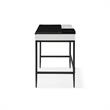 Floyd Eucalyptus Wood Desk Black/White 43.3L x 21.6W x 30H 2 Storage Drawers