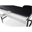 Floyd Eucalyptus Wood Desk Black/White 43.3L x 21.6W x 30H 2 Storage Drawers