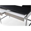 Floyd Eucalyptus Wooden Desk Black/Grey 43.3L x 21.6W x 30H 2 Storage Drawers