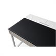 Floyd Eucalyptus Wooden Desk Black/Grey 43.3L x 21.6W x 30H 2 Storage Drawers