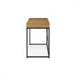 Emelyn Wooden Desk Natural/Black 47.2L x 19.7W x 30H 2 Storage Leather Drawer