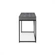 Emelyn Wooden Desk Grey/Black 47.2L x 19.7W x 30H 2 Storage Leather Drawer