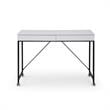 Marcelino Wooden Desk White/Black 43.3L x 21.6W x 30H 2 Storage Drawers