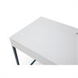 Marcelino Wooden Desk White/Navy 43.3L x 21.6W x 30H 2 Storage Drawers