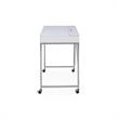 Marcelino Wooden Desk White/Silver 43.3L x 21.6W x 30H 2 Storage Drawers