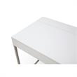 Marcelino Wooden Desk White/Silver 43.3L x 21.6W x 30H 2 Storage Drawers