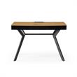 Aleeah Wooden Desk Natural/Black 43.3L x 21.6W x 30H 3 Storage Drawers