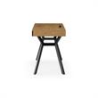 Aleeah Wooden Desk Natural/Black 43.3L x 21.6W x 30H 3 Storage Drawers